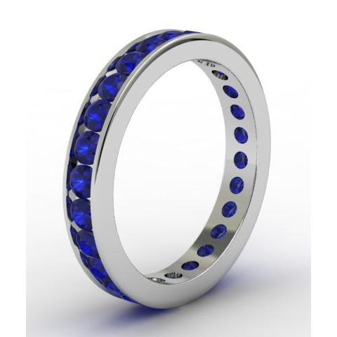 Sapphire Eternity Ring in Channel Setting Gemstone Eternity Rings deBebians 