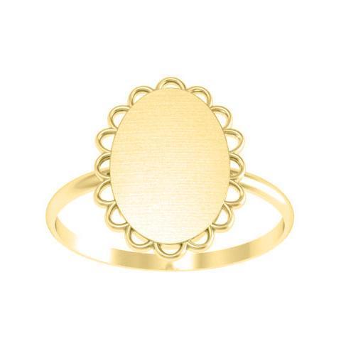 Scallop Edge Ladies Signet Rings Signet Rings deBebians 