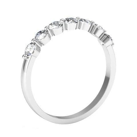 Seven Stone Round Diamond Ring (0.55 cttw) Diamond Wedding Rings debebians 