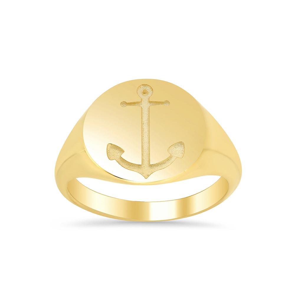 Anchor Signet Ring for Women Signet Rings deBebians 