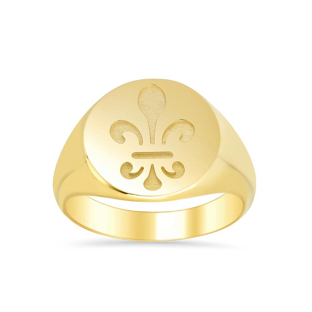 Fleur de Lis Signet Ring for Men Signet Rings deBebians 