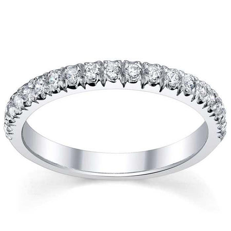 Single Row Half Eternity Wedding Band Half Eternity Rings deBebians 