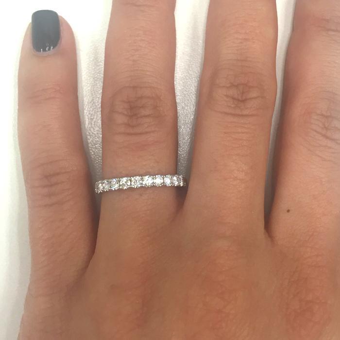 Single Row Half Eternity Wedding Band Half Eternity Rings deBebians 