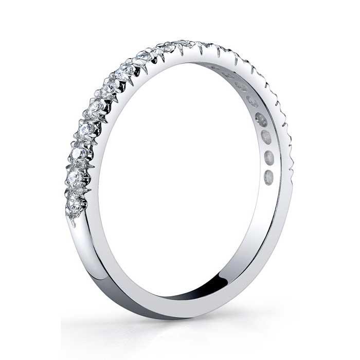 Single Row Half Eternity Wedding Band Half Eternity Rings deBebians 