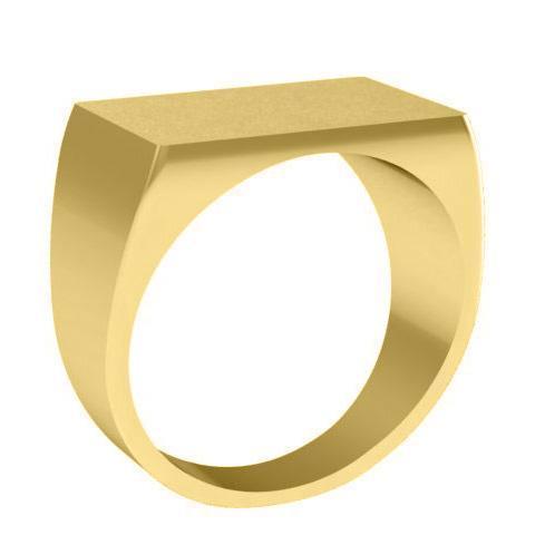 Wide Rectangular Signet Ring Signet Rings deBebians 