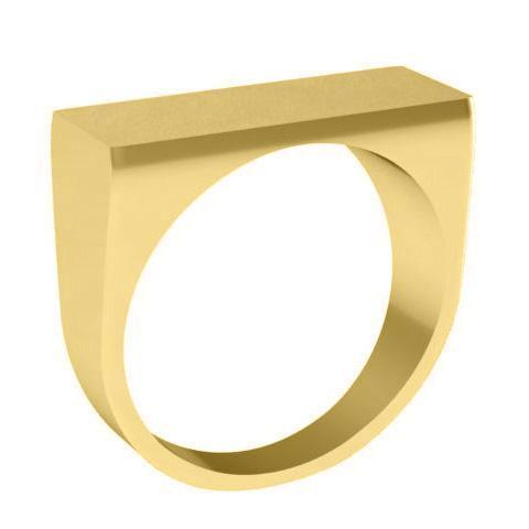 Wide Flat Signet Ring Signet Rings deBebians 