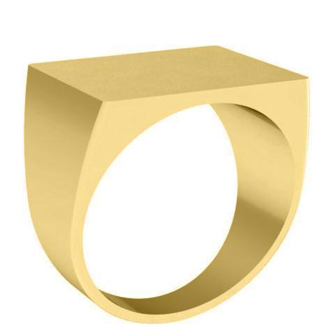 Large Mens Signet Ring 14kt Gold Signet Rings deBebians 