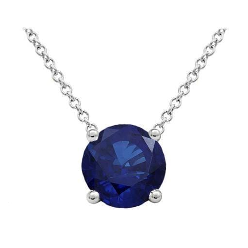 Solitaire Sapphire Necklace Solitaire Necklaces deBebians 