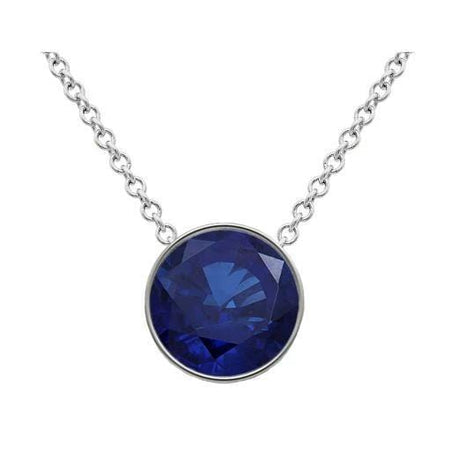 Solitaire Sapphire Necklace Solitaire Necklaces deBebians 