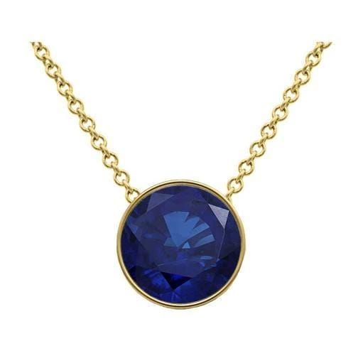 Solitaire Sapphire Necklace Solitaire Necklaces deBebians 