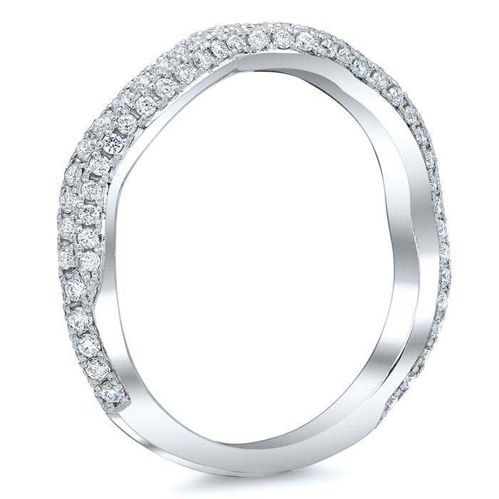 Diamond Twist Shank Pave Band Diamond Wedding Rings deBebians 