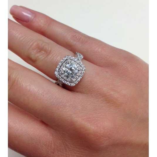 Princess-cut Diamond Halo Antique Engagement Ring – Pamela Lauz Jewellery