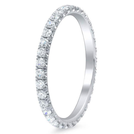 Ultra-Thin Diamond Pave Eternity Band - 0.50 cttw Diamond Eternity Rings deBebians 