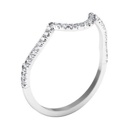 U-Pave Diamond Wedding Ring Half Eternity Rings deBebians 