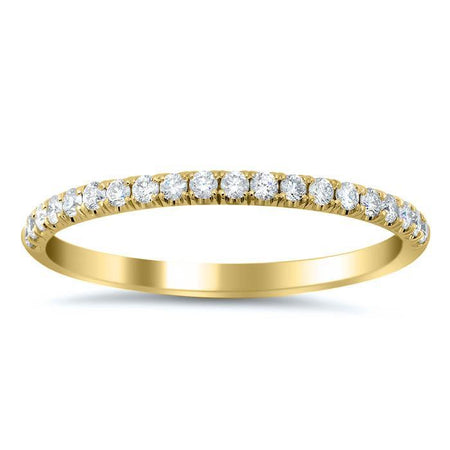 U-Pave Wedding Ring with Diamonds Half Eternity Rings deBebians 