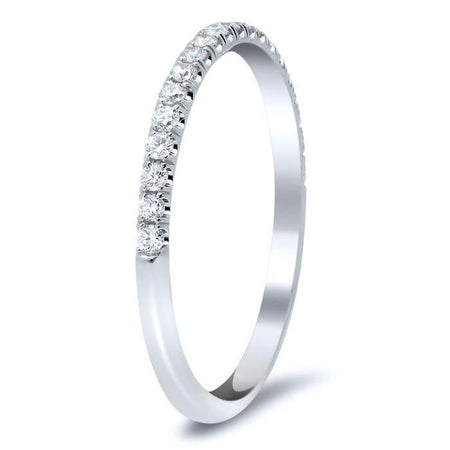 U-Pave Wedding Ring with Diamonds Half Eternity Rings deBebians 