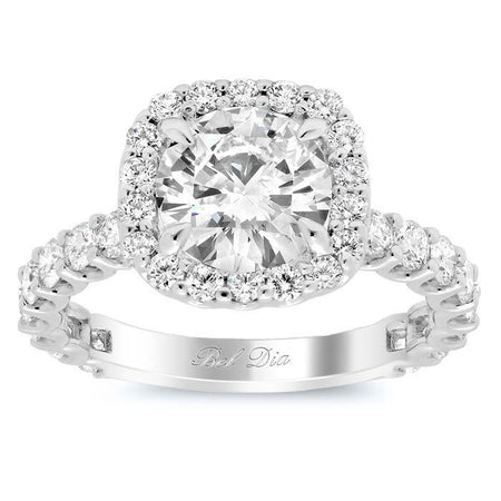 U-Prong Halo Engagement Ring Halo Engagement Rings deBebians 