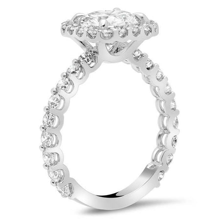 U-Prong Halo Engagement Ring Halo Engagement Rings deBebians 