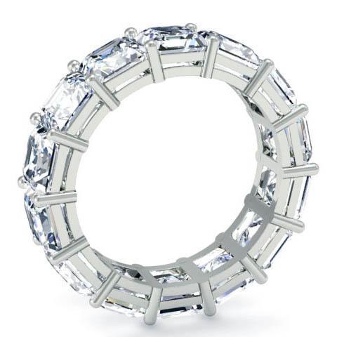 Asscher Cut Shared Prong Diamond Eternity Band - 7.00 carat Diamond Eternity Rings deBebians 