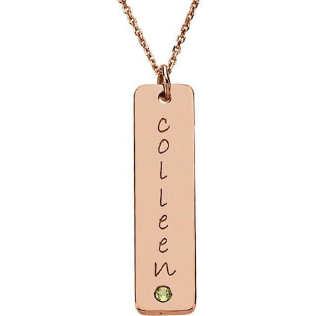 Vertical Name Pendant Necklace Personalized Necklaces deBebians 