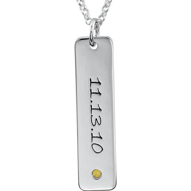 Vertical Name Pendant Necklace Personalized Necklaces deBebians 