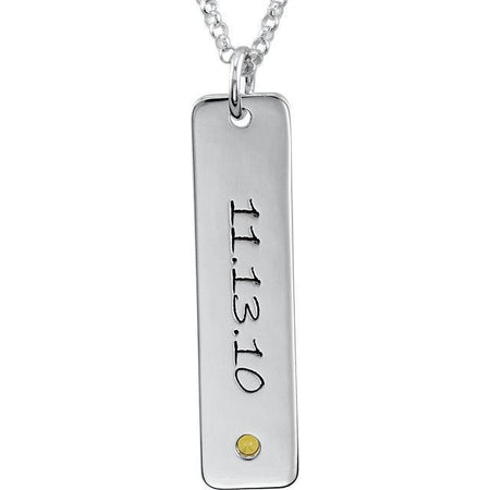 Vertical Name Pendant Necklace Personalized Necklaces deBebians 