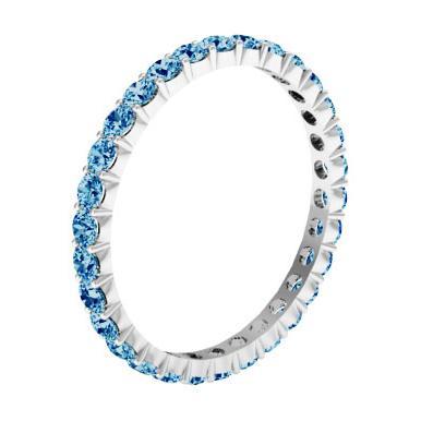 Wedding Ring of Blue Topaz Gemstone Eternity Rings deBebians 