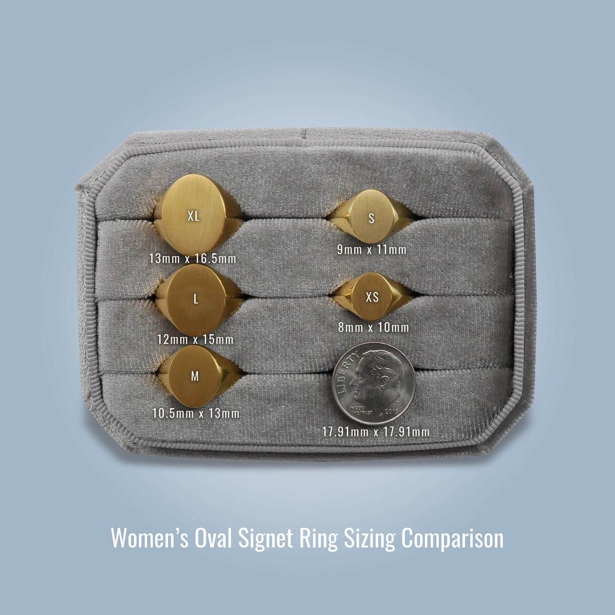 Women's Oval Signet Ring - Extra Large Signet Rings deBebians 