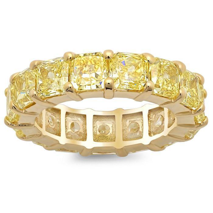 Yellow Diamond and Yellow Gold Eternity Ring Diamond Eternity Rings deBebians 