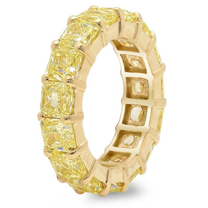 Yellow Diamond and Yellow Gold Eternity Ring Diamond Eternity Rings deBebians 