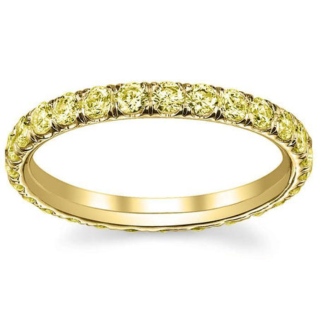 Yellow Gold Yellow Diamond Eternity Band Diamond Eternity Rings deBebians 