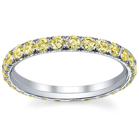 Yellow Gold Yellow Diamond Eternity Band Diamond Eternity Rings deBebians 