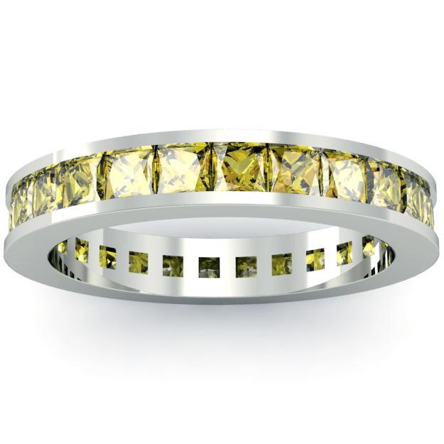 Yellow Sapphire Eternity Anniversary Ring Gemstone Eternity Rings deBebians 