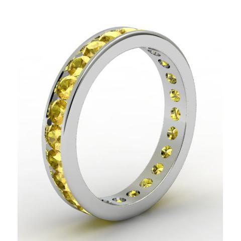 Yellow Sapphire Eternity Band in Channel Setting Gemstone Eternity Rings deBebians 